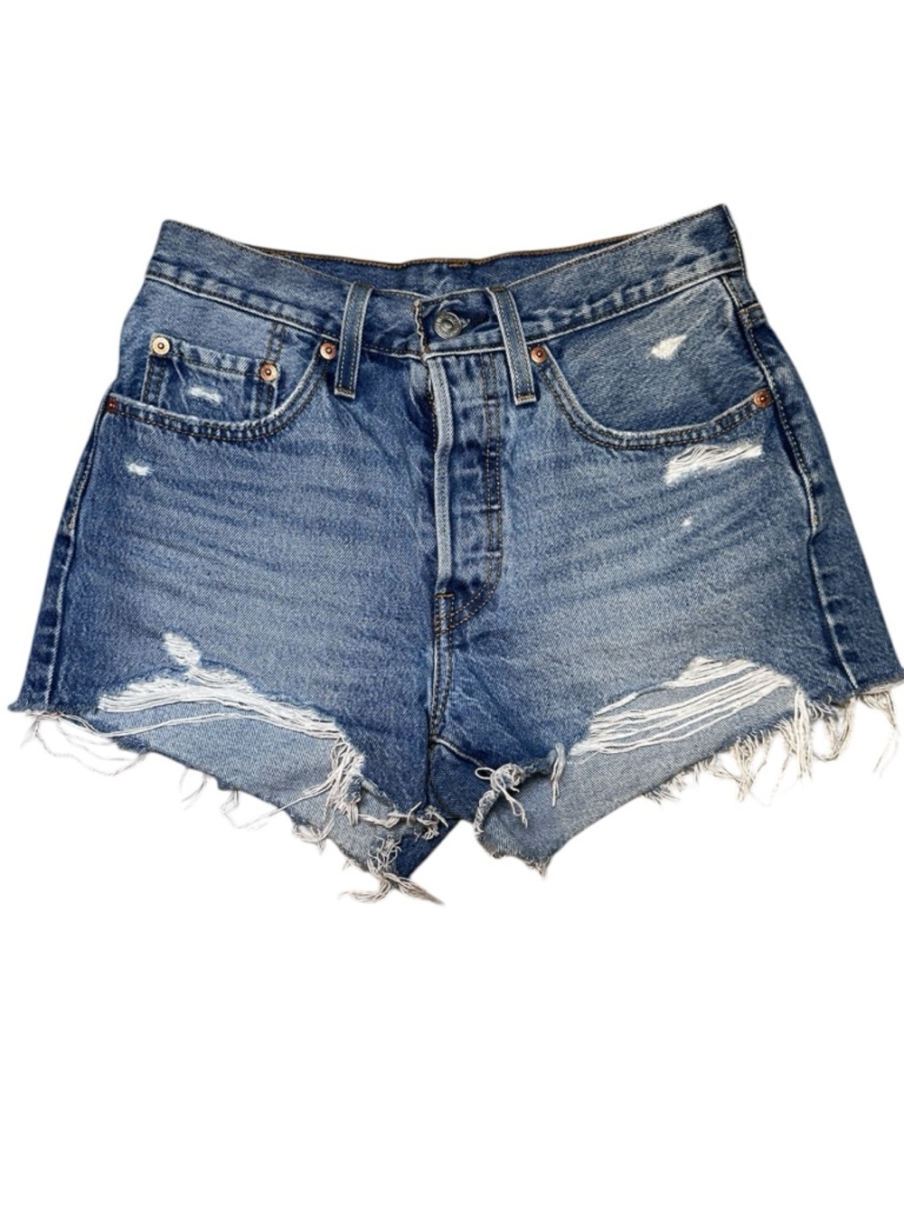 Levi's 501 Women’s Denim Jean Shorts SZ 26 Medium Wash